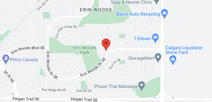 map of 10 Erin Meadow Close SE